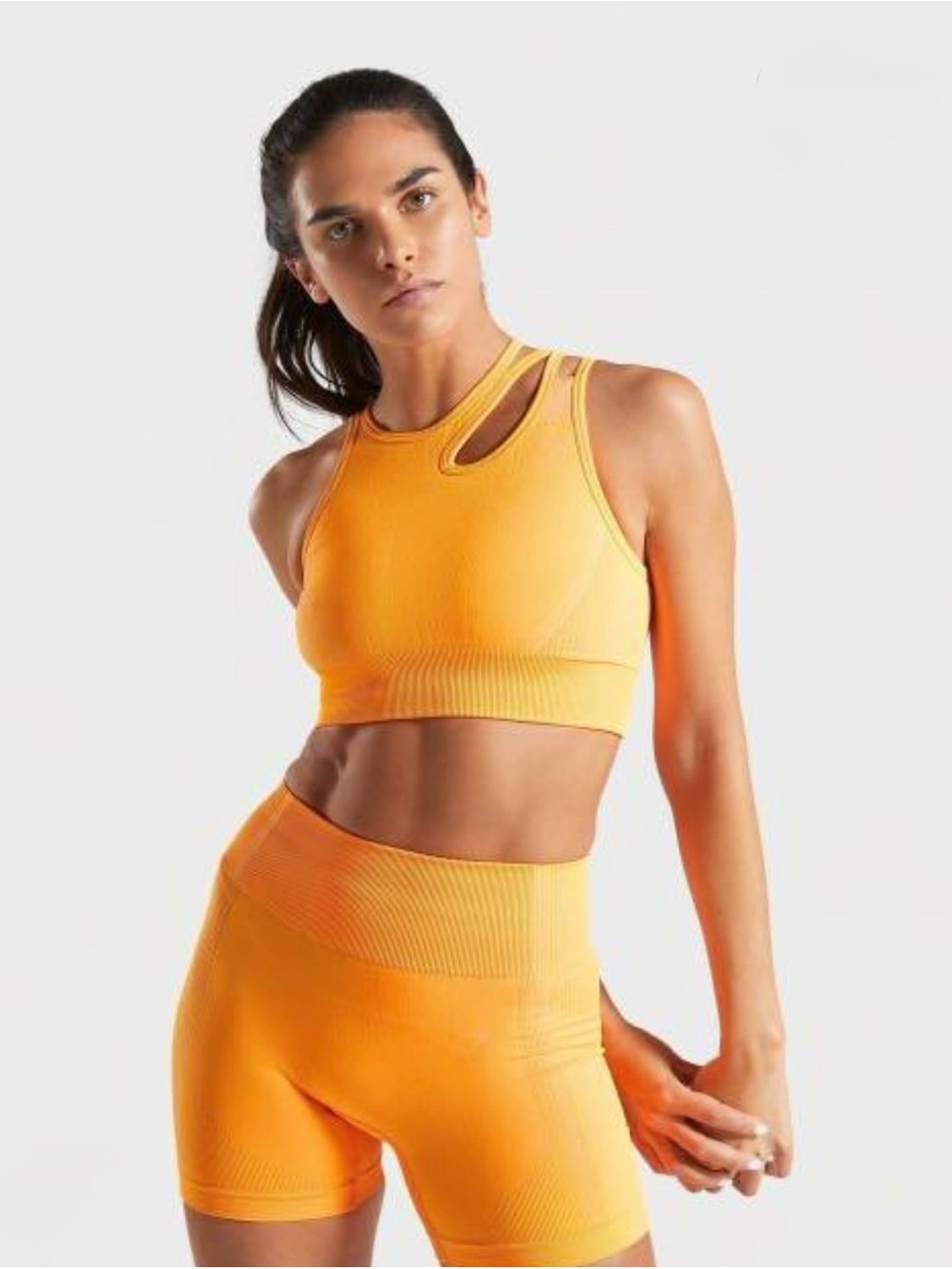 GYMSHARK ULTRA SEAMLESS SET IN ORANGE